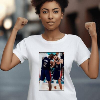 Nikotaughtyou Steph Curry Lebron James night night olympic paris 2024 women-t-shirt