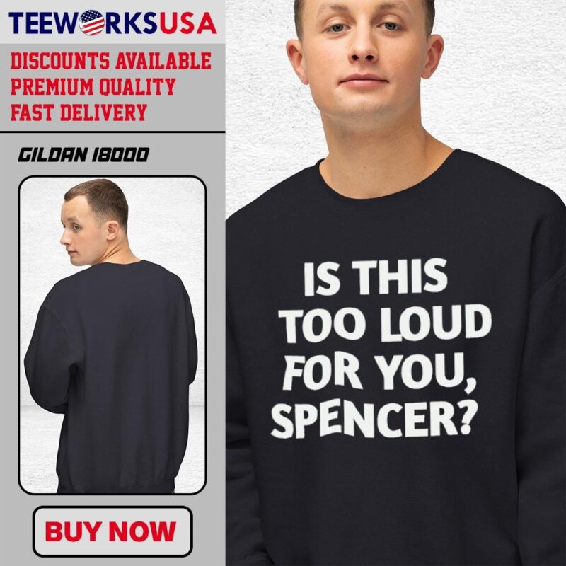 Is This Too Loud For You Spencer style black-unisex-sweatshirt