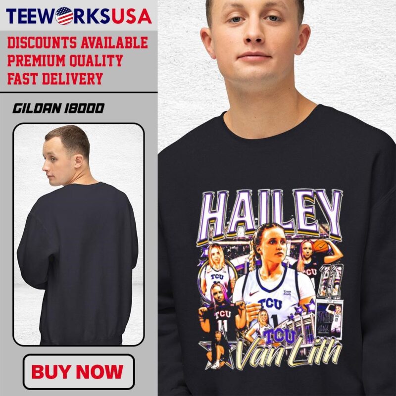 Hailey Van Lith TCU Horned Frogs basketball black-unisex-sweatshirt