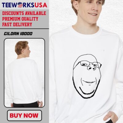 Smiling Wholesome Wojak Soyjak simple unisex-sweatshirt