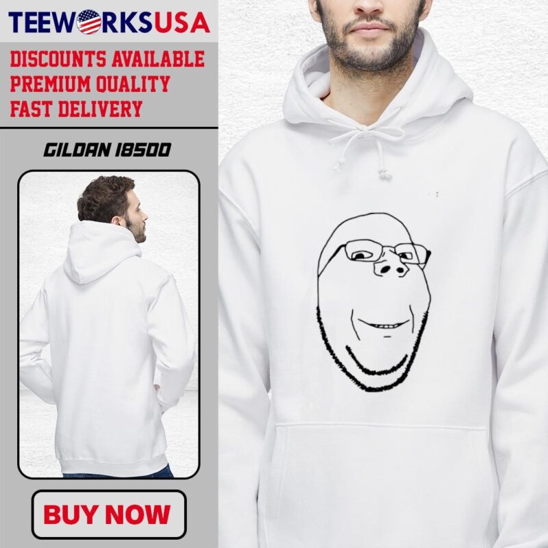 Smiling Wholesome Wojak Soyjak simple hoodie