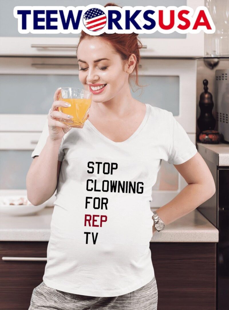Stop clowning for rep TV Eras tour women-t-shirt