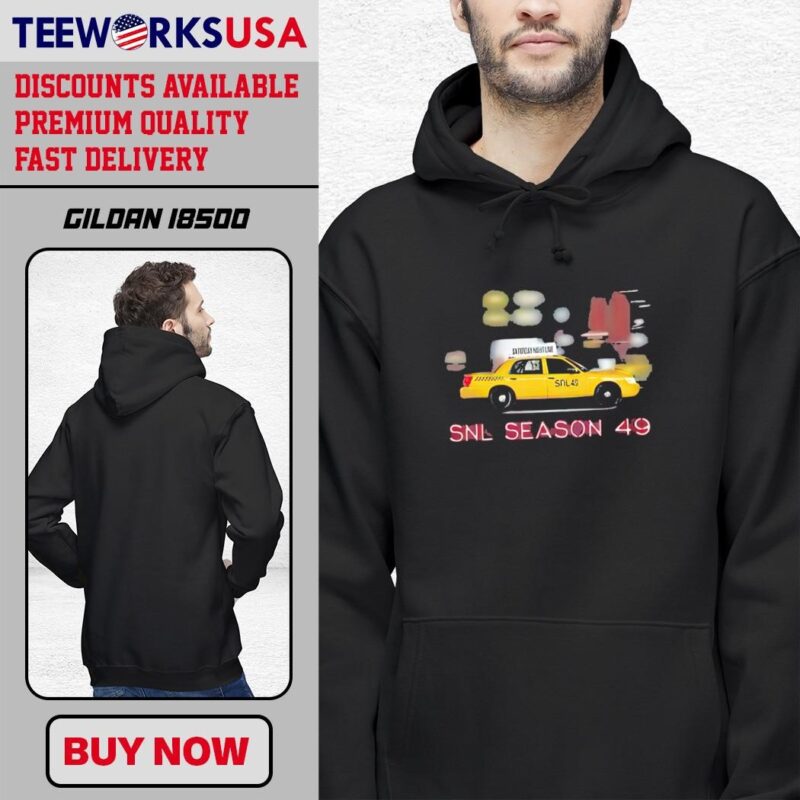 Snl Season 49 January 20, 2O24 Jacob Elordi Renee Rapp vintage black-hoodie