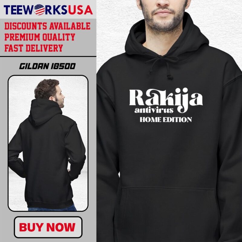 Rakija Antivirus Home Edition design trend black-hoodie