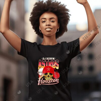 Houston Astros DJ Screw Skull Collection 2024 women-t-shirt