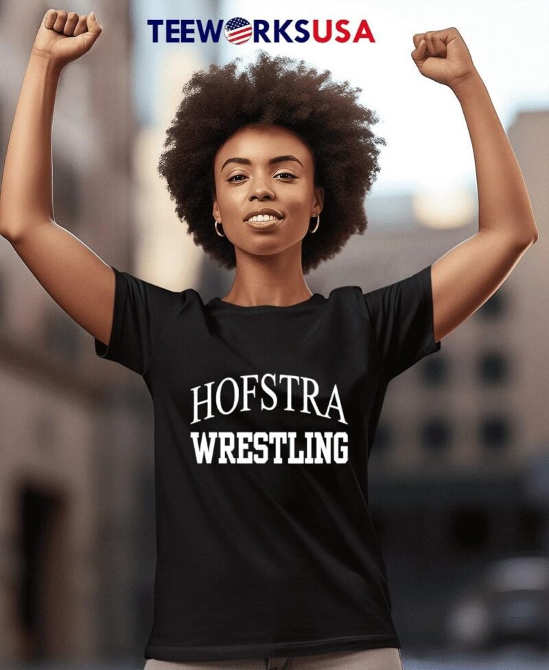 The rock hofstra wrestling women-t-shirt