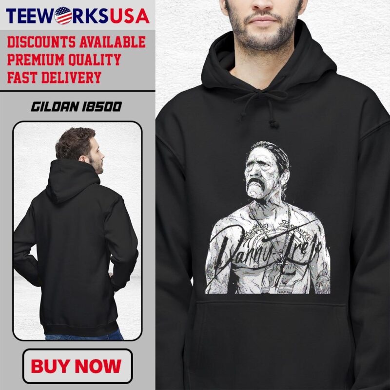 Torso Trejo Danny Trejo shirtless black-hoodie