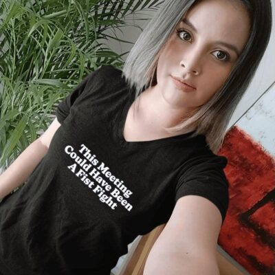 This meeting could have been a fist fight women-t-shirt