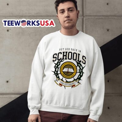 Put god back in schools BBB Outdoors logo sweater