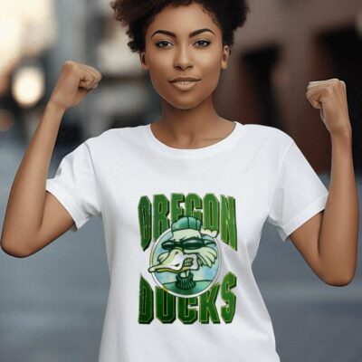Oregon Ducks funny cartoon women-t-shirt