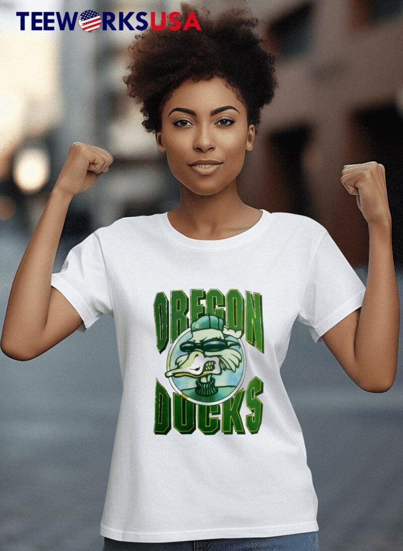 Oregon Ducks funny cartoon women-t-shirt