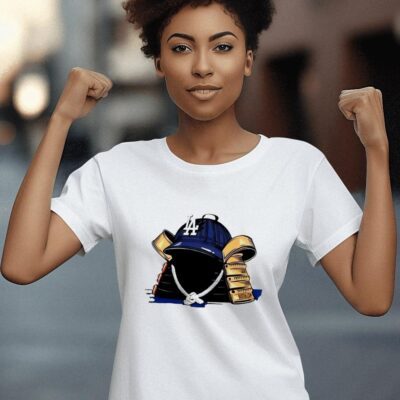 Samurai LA Kabuto Los Angeles Dodgers women-t-shirt