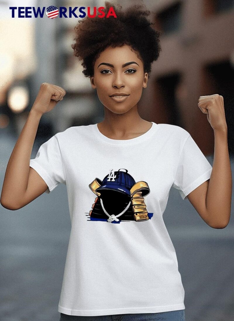 Samurai LA Kabuto Los Angeles Dodgers women-t-shirt
