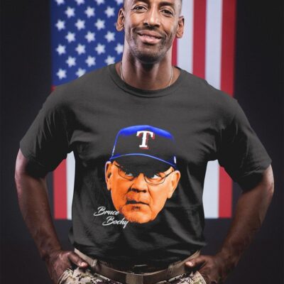 Texas Rangers Bruce Bochy head coach big face shirt