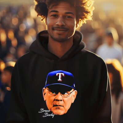 Texas Rangers Bruce Bochy head coach big face hoodie