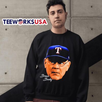 Texas Rangers Bruce Bochy head coach big face sweater