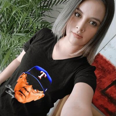 Texas Rangers Bruce Bochy head coach big face women-t-shirt
