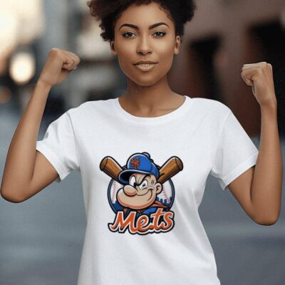 New York Mets Baseball Character funny women-t-shirt