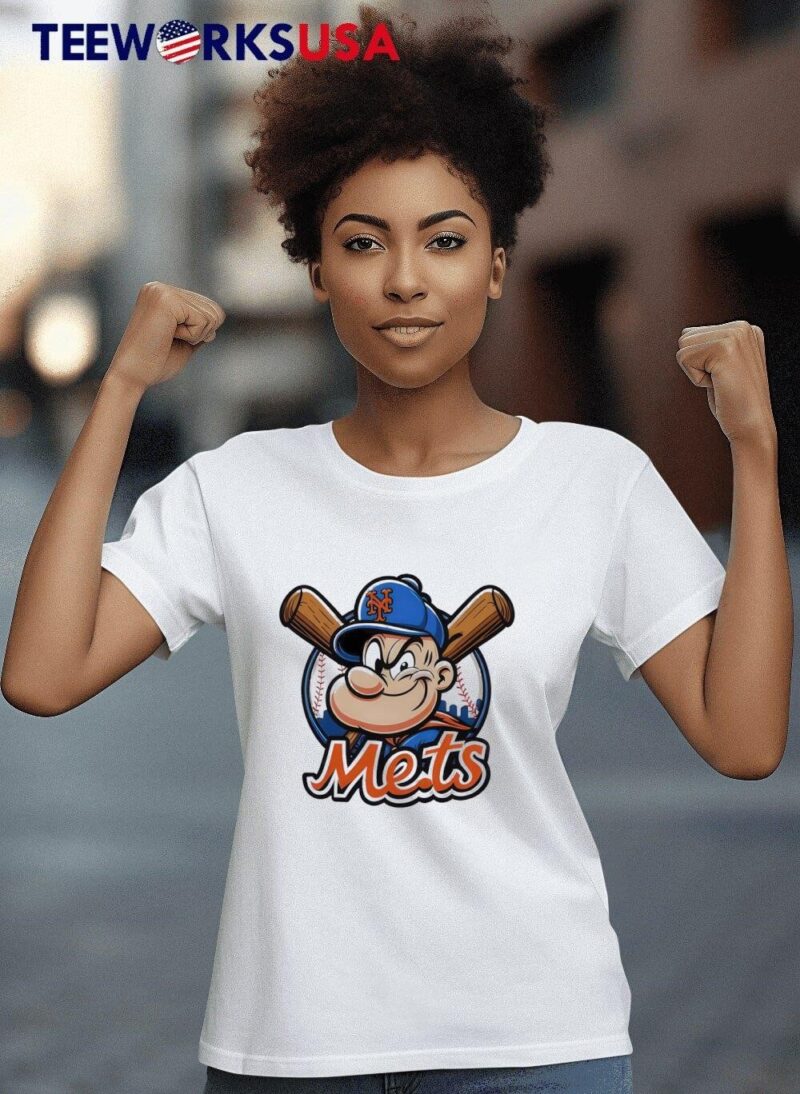 New York Mets Baseball Character funny women-t-shirt