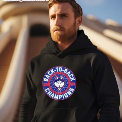 UConn Huskies Back To Back 2023-2024 National Champions Basketbal hoodie