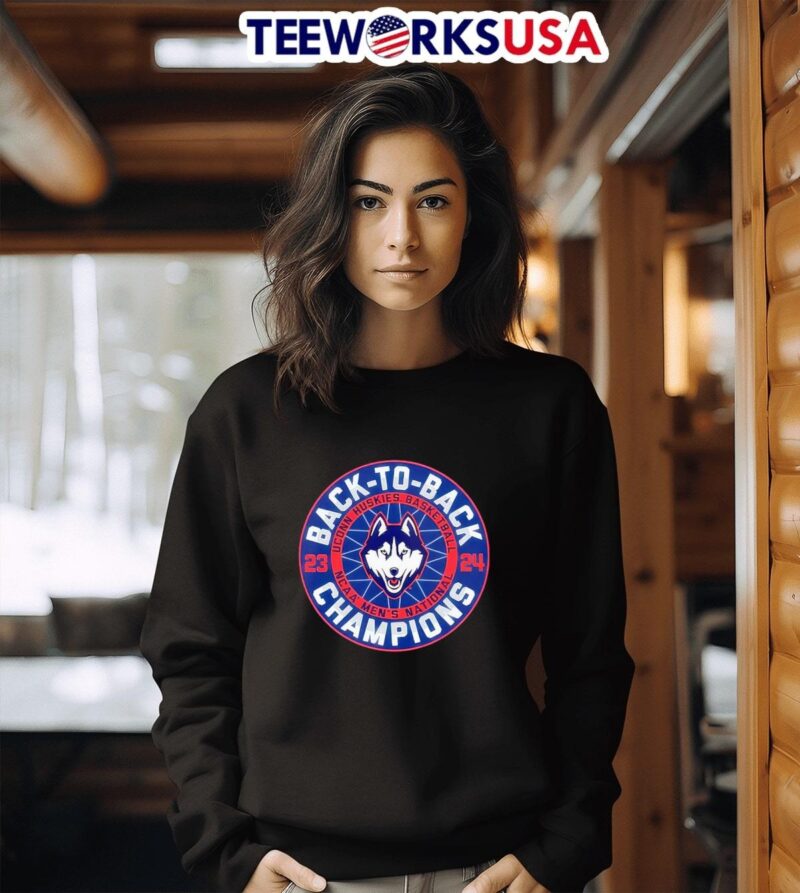 UConn Huskies Back To Back 2023-2024 National Champions Basketbal sweater