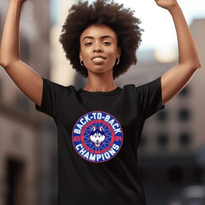 UConn Huskies Back To Back 2023-2024 National Champions Basketbal women-t-shirt