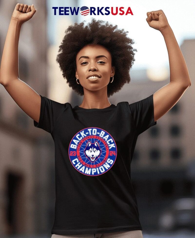 UConn Huskies Back To Back 2023-2024 National Champions Basketbal women-t-shirt