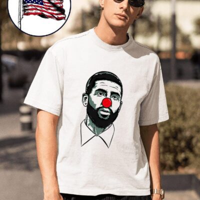 Dave Portnoy taunts Kyrie Irving with a clown shirt