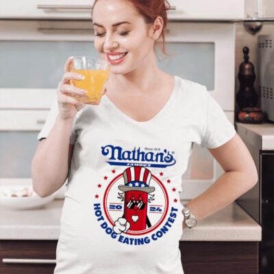 Nathan’s famous hot dog eating contest 2024 women-t-shirt