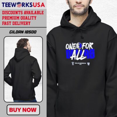 One For All 2024 Dallas Mavericks NBA logo black-hoodie