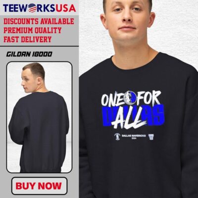 One For All 2024 Dallas Mavericks NBA logo black-unisex-sweatshirt