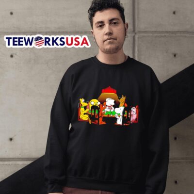 Snoopy and dog friends poker sweater