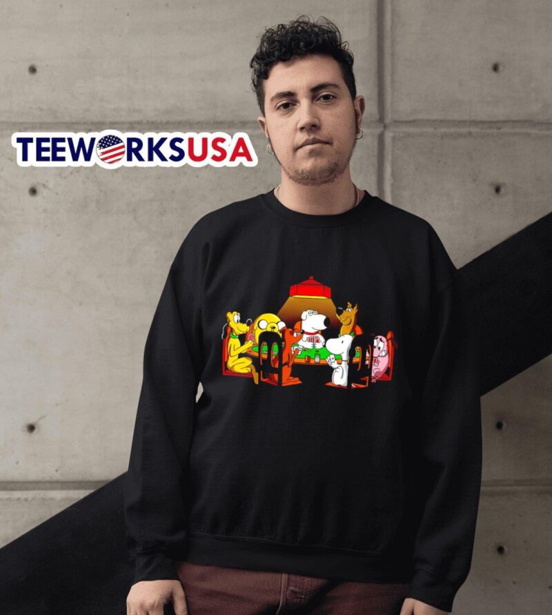 Snoopy and dog friends poker sweater