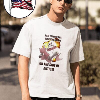 Skeleton I am joining the war on Autism on the side of Autism shirt
