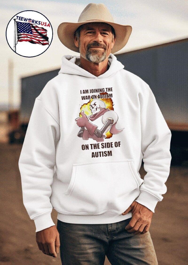 Skeleton I am joining the war on Autism on the side of Autism hoodie