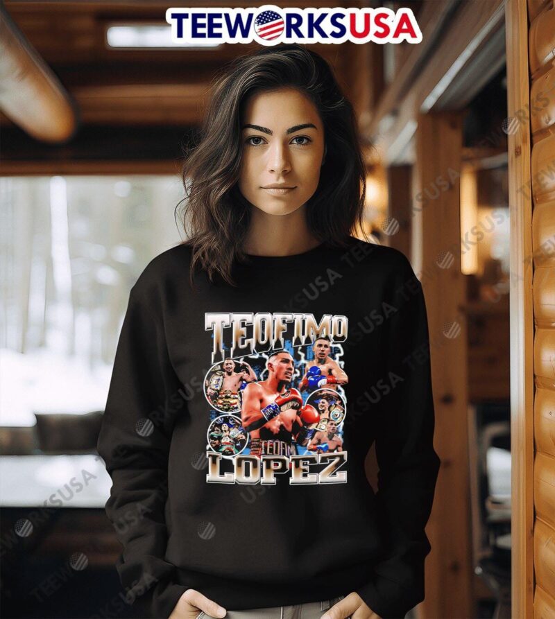 Teofimo Lopez American professional boxer retro sweater