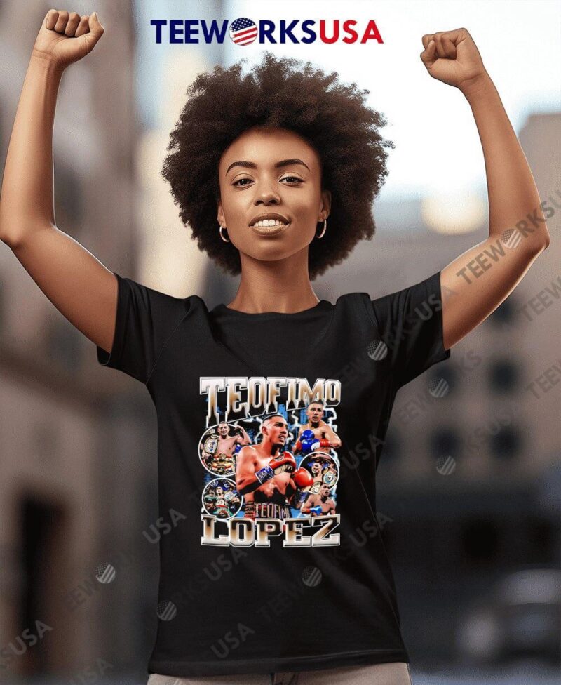 Teofimo Lopez American professional boxer retro women-t-shirt