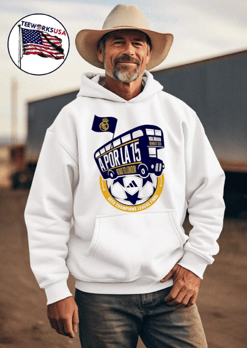 Real Madrid Wembley 2024 A Por La 15 road to London UEFA champions league final hoodie
