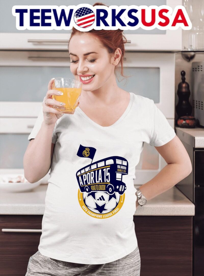 Real Madrid Wembley 2024 A Por La 15 road to London UEFA champions league final women-t-shirt