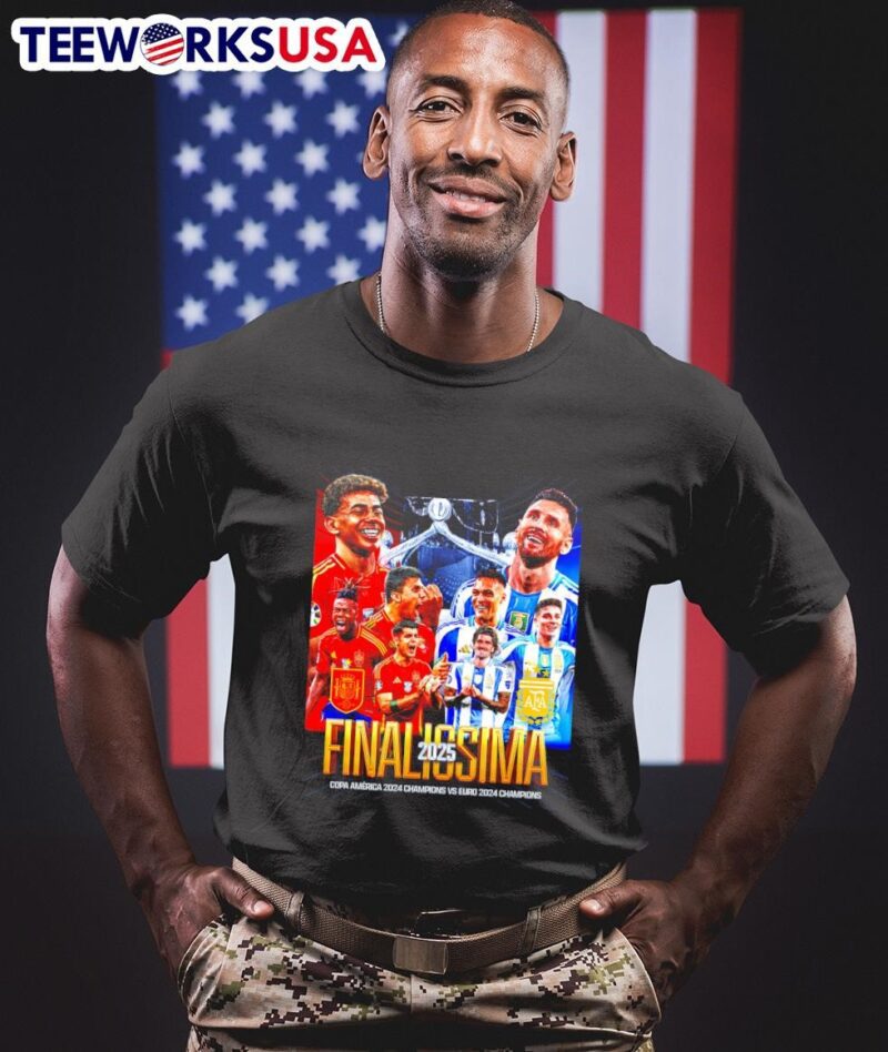 Spain vs Argentina finalissima 2025 Copa America 2024 Champions vs Euro 2024 Champions shirt