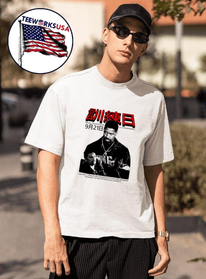 Denzel Washington and Ethan Hawke Training Day police movie shirt