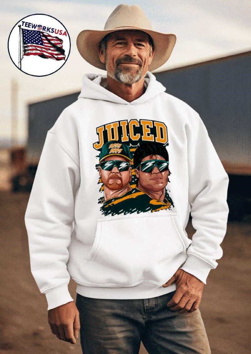 Oakland Athletics Jose Canseco and Mark McGwire juice Bash Brothers hoodie