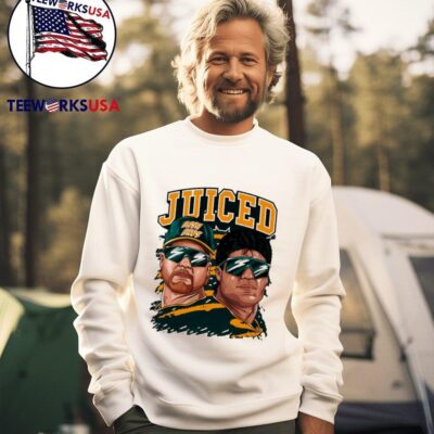 Oakland Athletics Jose Canseco and Mark McGwire juice Bash Brothers sweater