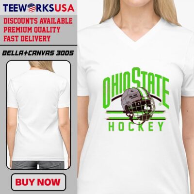Ohio State Hockey helmet design v-neck-t-shirt