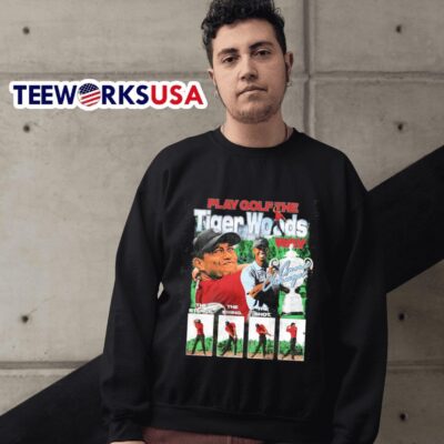 Play golf the Tiger Woods the stance the swing the shot sweater