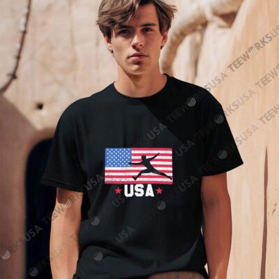 Olympic Paris 2024 Fencing USA Flag USA shirt