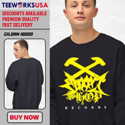 Doomshop Records logo icon black-unisex-sweatshirt
