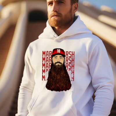Philadelphia Phillies Brandon Marsh No.16 Illustration Cutout hoodie