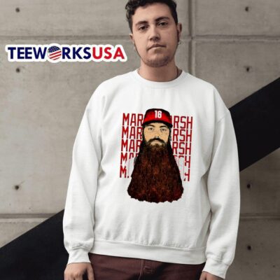 Philadelphia Phillies Brandon Marsh No.16 Illustration Cutout sweater