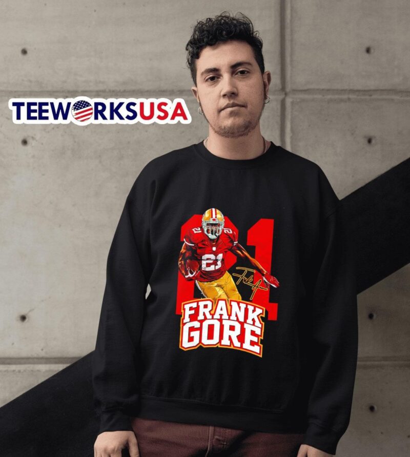 San Francisco 49ers Frank Gore legend 21 signature sweater